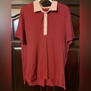 Fossil men’s red‎ pink polo shirt